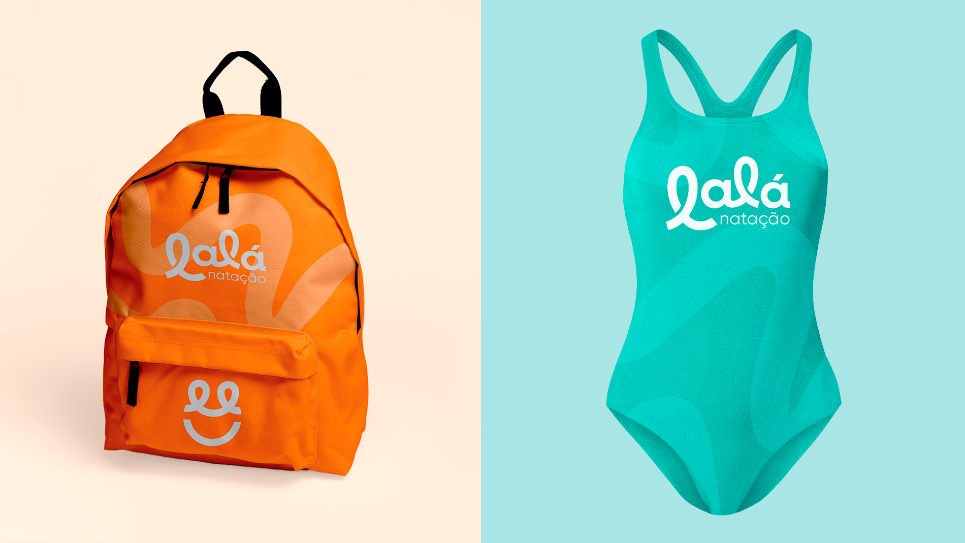 Aplicações em mochila e maiô Lalá Natação
