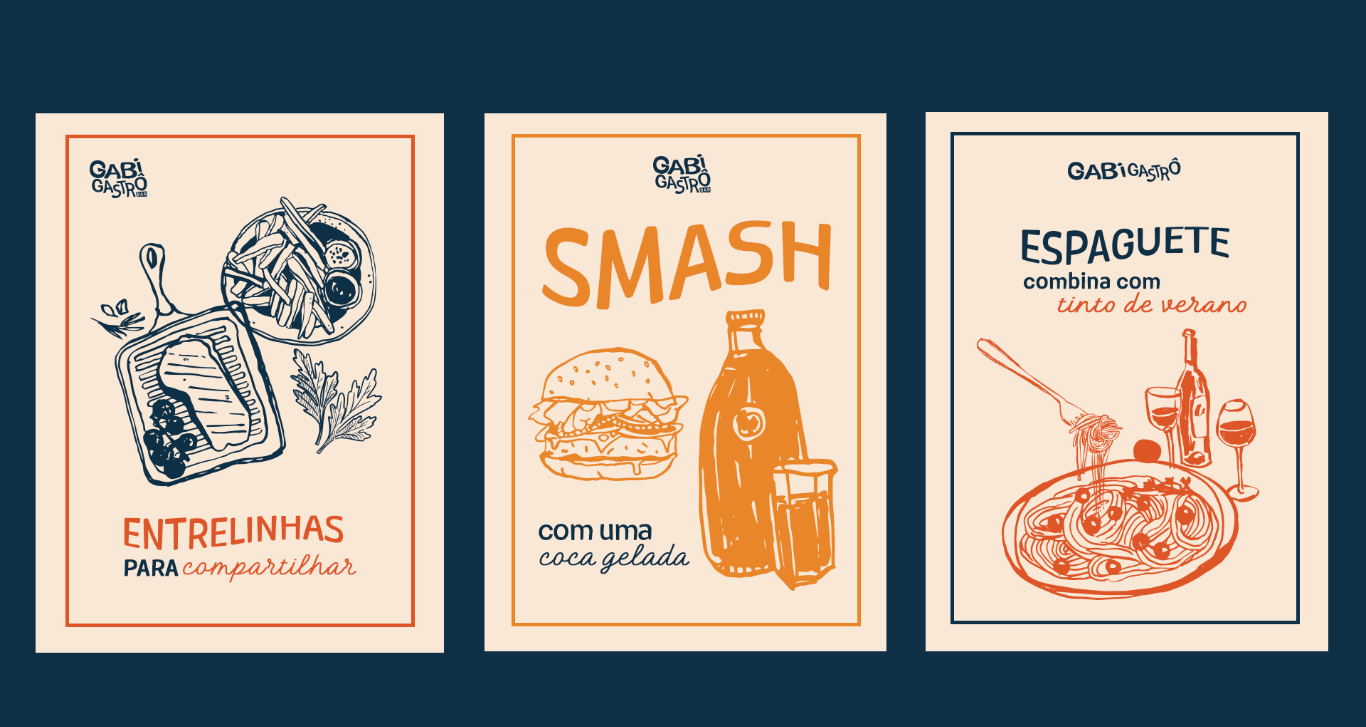 Cards de pratos Gabi Gastrô