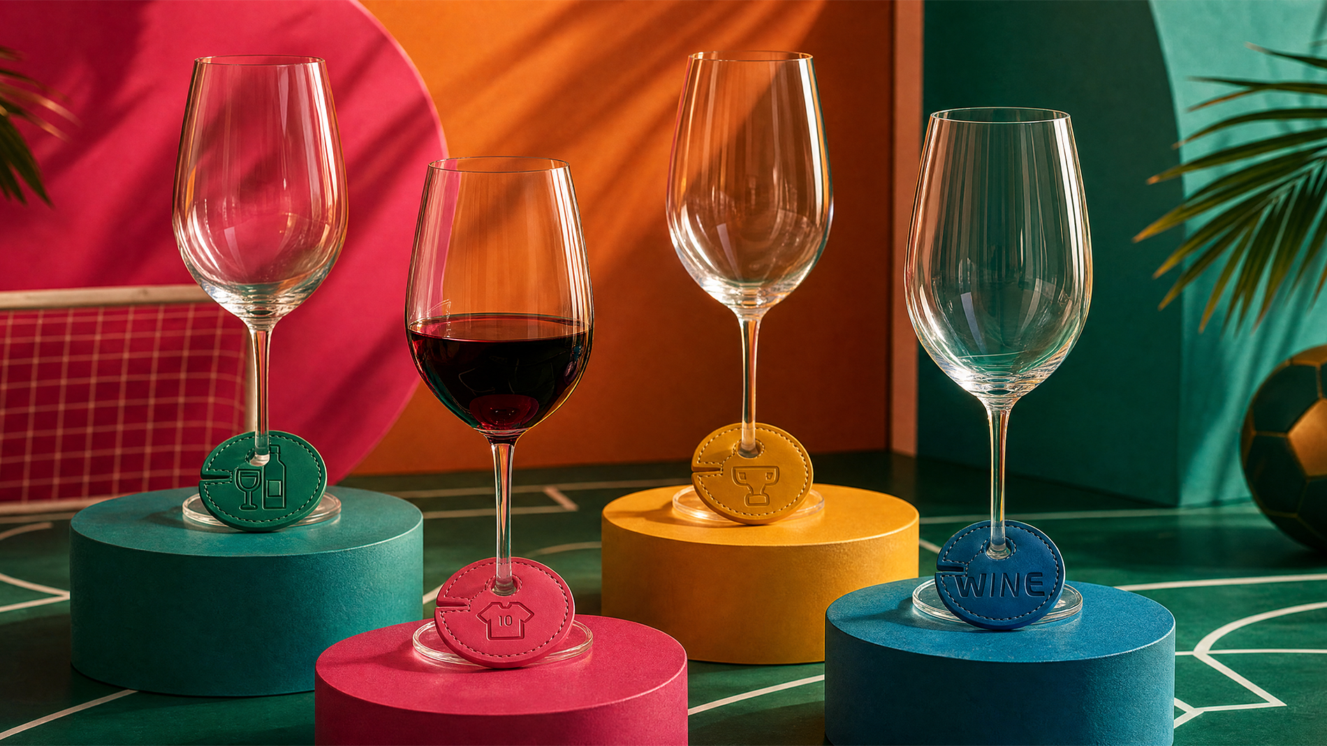 Marcadores de taça Torcida do Vinho Wine